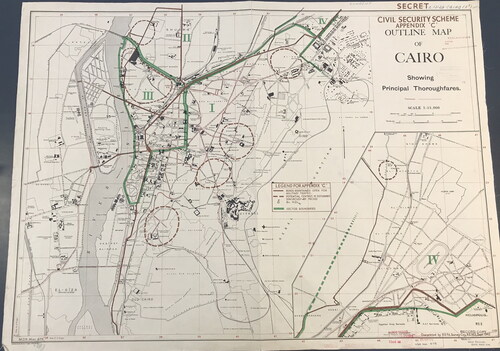 Figure 1. Cairo Civil Security Scheme, 1942