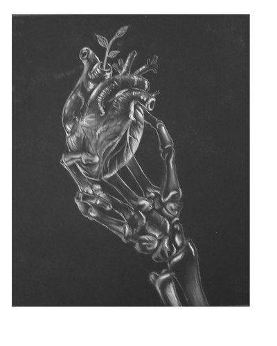 Figure 1. Skeleton Heart. Reproduced with permission of the artist, Melanie Prentice.