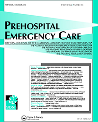 Cover image for Prehospital Emergency Care, Volume 22, Issue 6, 2018