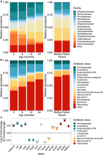 Figure 2. Taxonomic and resistome composition by age.