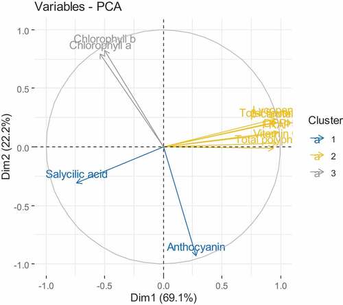 Figure 3. Principal Component Cluster Analysis.Figura 3. Análisis de Clúster de Componentes Principales.