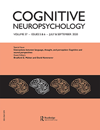 Cover image for Cognitive Neuropsychology, Volume 37, Issue 5-6, 2020