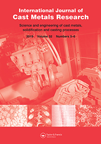 Cover image for International Journal of Cast Metals Research, Volume 32, Issue 5-6, 2019