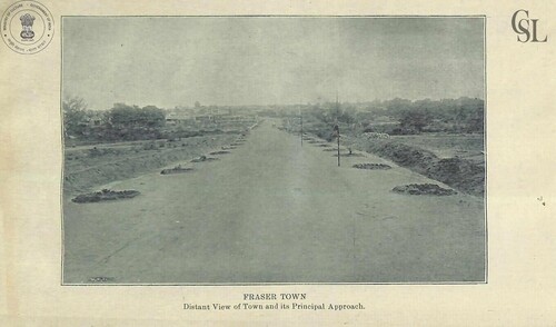 Figure 6. Principal roads were sunk below ground level and drains placed. Source: Stephens, J. H. (1914). Plague-Proof Town Planning in Bangalore, South India. Madras: Methodist Publishing House. Source: The British Library.