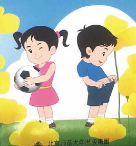 Figure 10. The cover of Volume 2 of the Grade 1 book of Cherish Lives showing a girl wearing pink and a boy wearing blue.