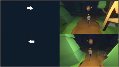 Figure 1. On the left the basic task is shown and on the right the game task.