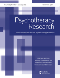 Cover image for Psychotherapy Research, Volume 25, Issue 1, 2015