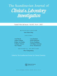 Cover image for Scandinavian Journal of Clinical and Laboratory Investigation, Volume 82, Issue 4, 2022