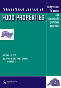 Cover image for International Journal of Food Properties, Volume 20, Issue 11, 2017