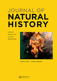 Cover image for Journal of Natural History, Volume 52, Issue 21-22, 2018