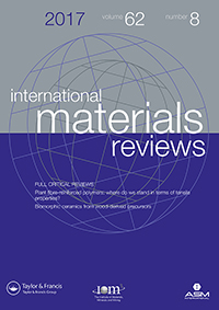 Cover image for International Materials Reviews, Volume 62, Issue 8, 2017
