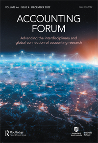 Cover image for Accounting Forum, Volume 46, Issue 4, 2022