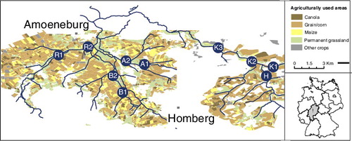 Figure 1. Map of the study and sampling sites.