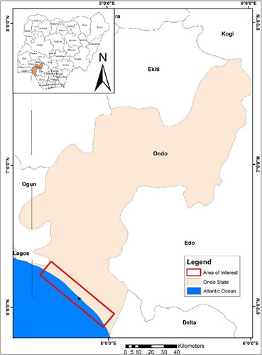 Figure 1. The Ilaje coastline.