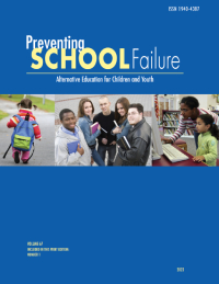 Cover image for Preventing School Failure: Alternative Education for Children and Youth, Volume 67, Issue 1, 2023