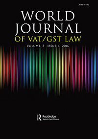 Cover image for World Journal of VAT/GST Law, Volume 5, Issue 1, 2016
