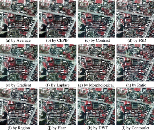 Figure 2. A set of 12 fused images from pair 1 in Figure 1.