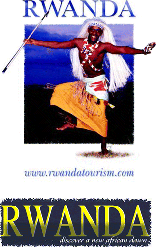 Figure 3. Images used to re-launch Rwanda's tourism industry 2004 Traditional dancer performing a dance often used to showcase Rwandan culture and hospitality Source: ORTPN website