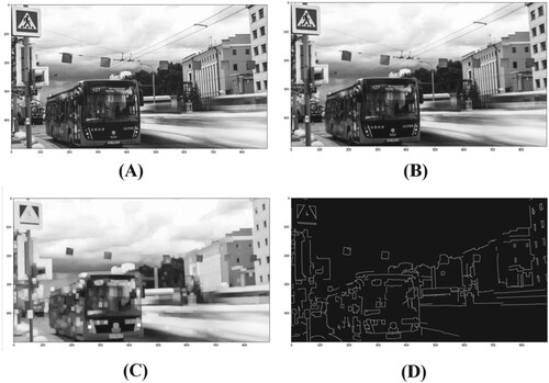 Figure 5. Estimation of transmission map (a) Grey scale image (b) Blurred image (c) Dilatted image (d) Edged image.
