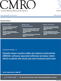 Cover image for Current Medical Research and Opinion, Volume 35, Issue 3, 2019