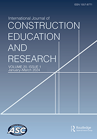 Cover image for International Journal of Construction Education and Research, Volume 20, Issue 1, 2024