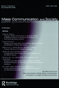 Cover image for Mass Communication and Society, Volume 20, Issue 1, 2017
