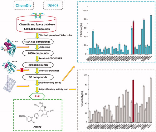 Figure 2. Virtual screening schematic model for the discovery process of novel ATAD2 inhibitors.