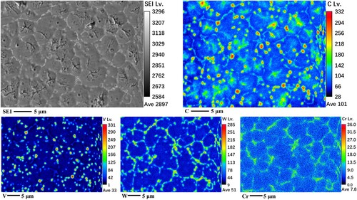 Figure 14. EPMA mapping analysis of the deposited layers.