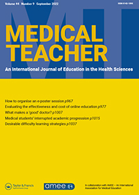 Cover image for Medical Teacher, Volume 44, Issue 9, 2022