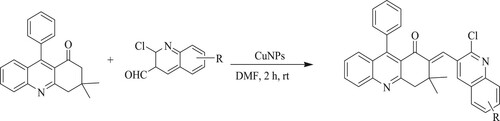 Scheme 74. Nano-Copper catalyzed synthesis of quinolines.