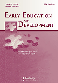 Cover image for Early Education and Development, Volume 33, Issue 2, 2022