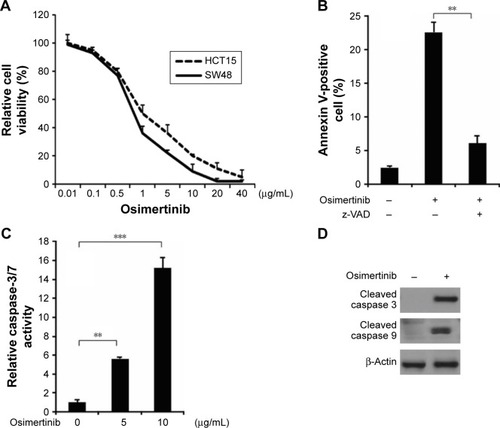 Figure 1 Osimertinib induces apoptosis in CRC cells.