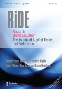 Cover image for Research in Drama Education: The Journal of Applied Theatre and Performance, Volume 26, Issue 3, 2021