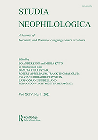 Cover image for Studia Neophilologica, Volume 94, Issue 1, 2022