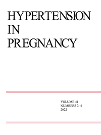 Cover image for Hypertension in Pregnancy, Volume 41, Issue 3-4, 2022