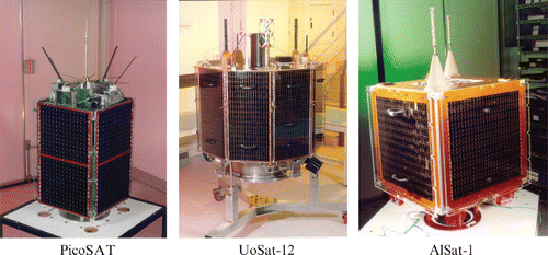 Figure 2 Typical satellites of the SSTL family(image credit: SSTL).