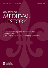 Cover image for Journal of Medieval History, Volume 43, Issue 4, 2017