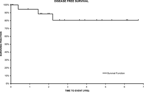 Figure 2.  Disease free survival.