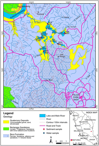 Figure 1. Geological map of Tasisk Chini.