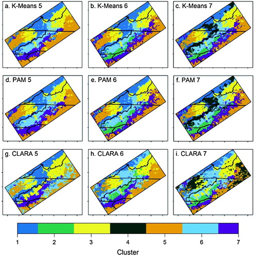 Figure 4. Comparison of the average number of days per season with (a) very light, (b) light, (c) moderate, and (d) heavy precipitation events.