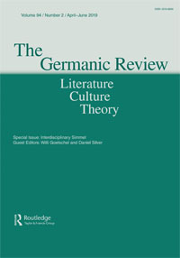 Cover image for The Germanic Review: Literature, Culture, Theory, Volume 94, Issue 2, 2019