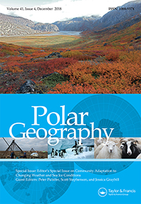 Cover image for Polar Geography, Volume 41, Issue 4, 2018