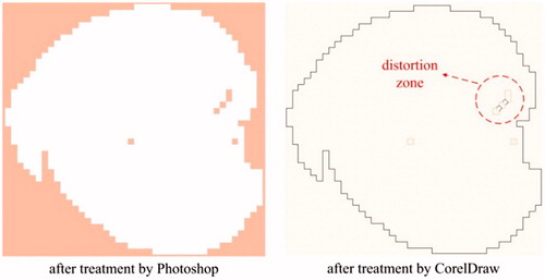 Figure 2. Images after treatment by Photoshop and CorelDraw.