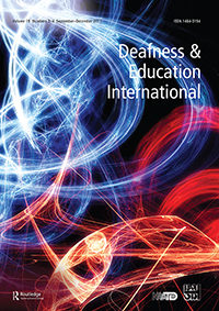 Cover image for Deafness & Education International, Volume 19, Issue 3-4, 2017