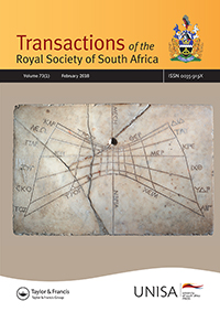 Cover image for Transactions of the Royal Society of South Africa, Volume 73, Issue 1, 2018