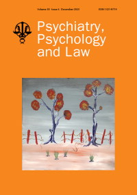 Cover image for Psychiatry, Psychology and Law, Volume 30, Issue 6, 2023