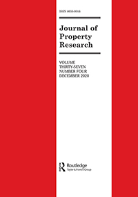 Cover image for Journal of Property Research, Volume 37, Issue 4, 2020