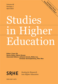 Cover image for Studies in Higher Education, Volume 48, Issue 4, 2023