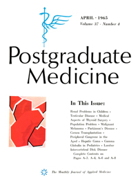 Cover image for Postgraduate Medicine, Volume 37, Issue 4, 1965