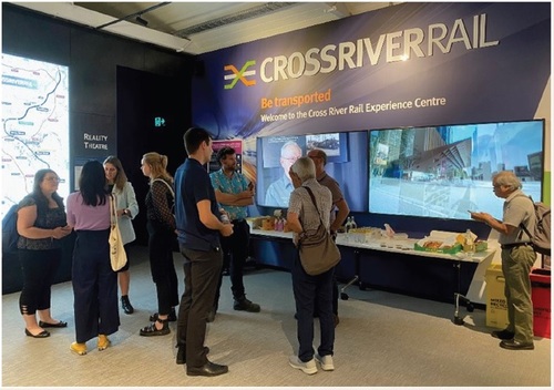 Queensland ASEG Members enjoying the Cross River Rail Experience Centre and yes, that is Shaun Strong in his customary subdued attire.